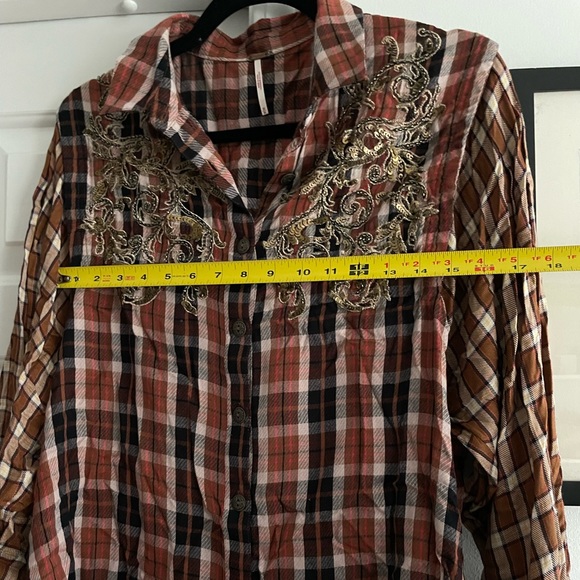 Free People embroidered button down - Picture 3 of 8